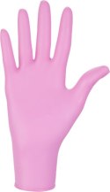 Rękawice Nitrylowe 100 sztuk / Różowe / Nitrylex Pink - 10 szt. (S 6-7)