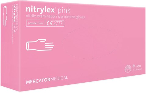 Rękawice Nitrylowe 100 sztuk / Różowe / Nitrylex Pink (L 8-9) Rękawice Nitrylowe 100 sztuk / Różowe / Nitrylex Pink (L 8-9)