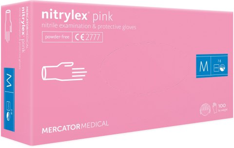 Rękawice Nitrylowe 100 sztuk / Różowe / Nitrylex Pink (L 8-9) Rękawice Nitrylowe 100 sztuk / Różowe / Nitrylex Pink (L 8-9)