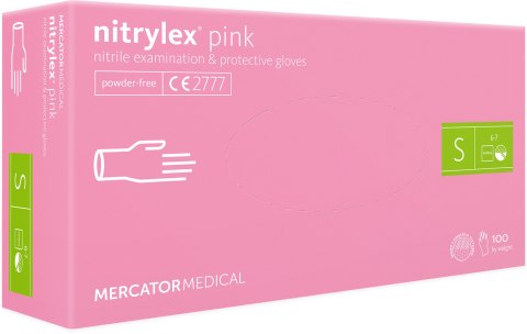 Rękawice Nitrylowe 100 sztuk / Różowe / Nitrylex Pink (L 8-9) Rękawice Nitrylowe 100 sztuk / Różowe / Nitrylex Pink (L 8-9)