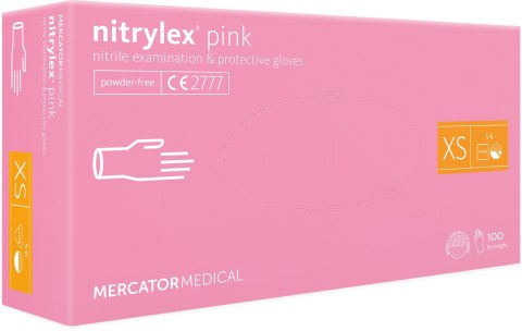 Rękawice Nitrylowe 100 sztuk / Różowe / Nitrylex Pink (XL 9-10) Rękawice Nitrylowe 100 sztuk / Różowe / Nitrylex Pink (XL 9-10)