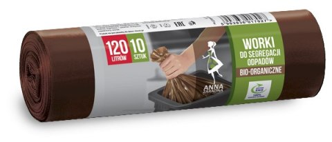 AZ Worki do segregacji odpadów BIO 120L 10szt brązowe AZ Worki do segregacji odpadów BIO 120L 10szt brązowe