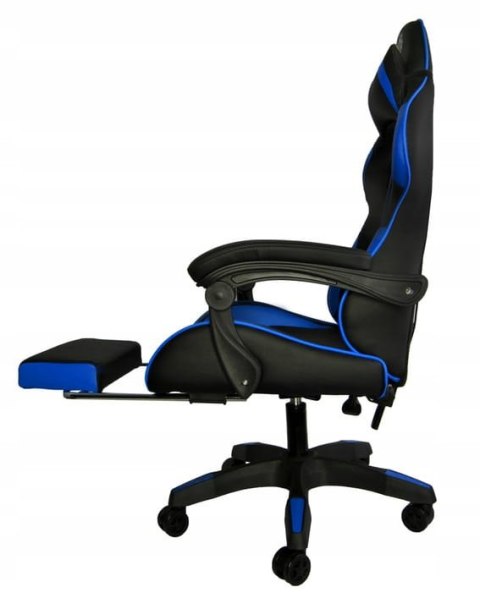 Fotel Biurowy Obrotowy gamingowy / czarno - niebieski / MALATEC Fotel Biurowy Obrotowy gamingowy / czarno - niebieski / MALATEC