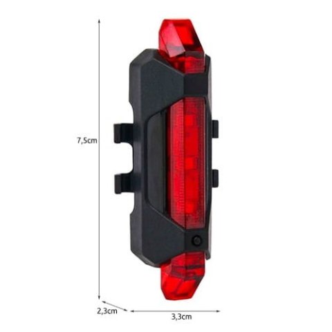 Lampka rowerowa tylna USB Lampka rowerowa tylna USB