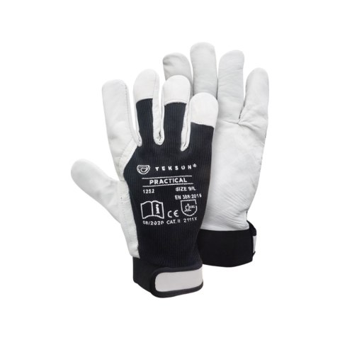 Rękawice Ochronne Tekson Practical 1252 Skóra Kozia Z Rzepem - 12 Par (11 - XXL) Rękawice Ochronne Tekson Practical 1252 Skóra Kozia Z Rzepem - 12 Par (11 - XXL)