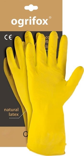 Rękawice ochronne gumowe flokowane / Żółte / OX-FLOX - 240 Par (8 - M) Rękawice ochronne gumowe flokowane / Żółte / OX-FLOX - 240 Par (8 - M)