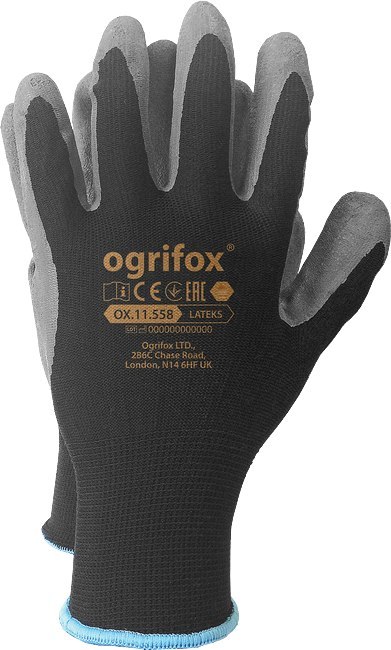 Rękawice robocze / Czarne / OX-LATEKS_BS - 10 Par (9 - L) Rękawice robocze / Czarne / OX-LATEKS_BS - 10 Par (9 - L)