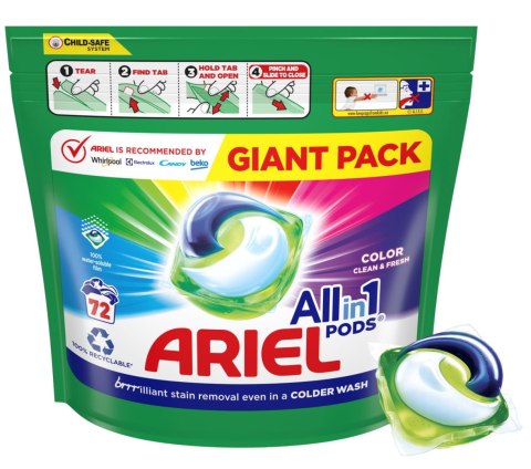 Ariel Kapsułki Do Prania All-in-1 PODS Kolor 72 szt. Ariel Kapsułki Do Prania All-in-1 PODS Kolor 72 szt.