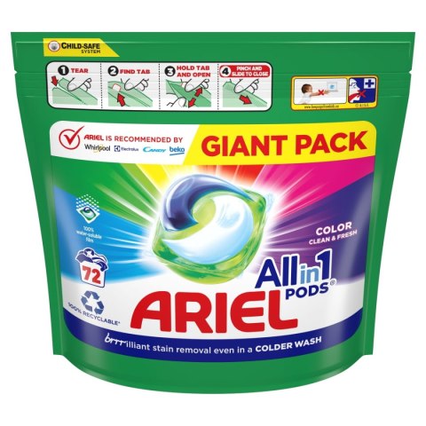 Ariel Kapsułki Do Prania All-in-1 PODS Kolor 72 szt. Ariel Kapsułki Do Prania All-in-1 PODS Kolor 72 szt.