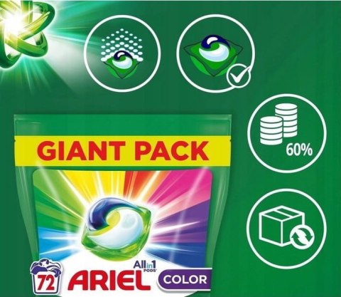 Ariel Kapsułki Do Prania All-in-1 PODS Kolor 72 szt. Ariel Kapsułki Do Prania All-in-1 PODS Kolor 72 szt.