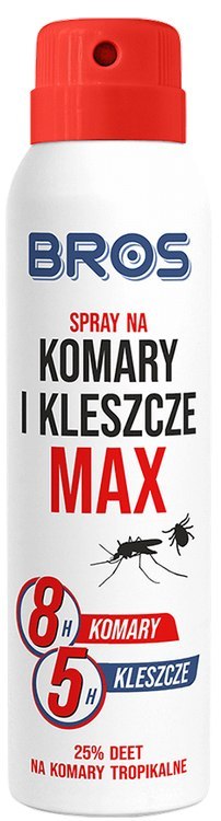 BROS - spray na komary i kleszcze MAX 90ml - 1 szt. BROS - spray na komary i kleszcze MAX 90ml - 1 szt.