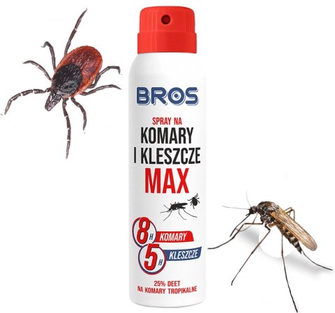 BROS - spray na komary i kleszcze MAX 90ml - 1 szt. BROS - spray na komary i kleszcze MAX 90ml - 1 szt.