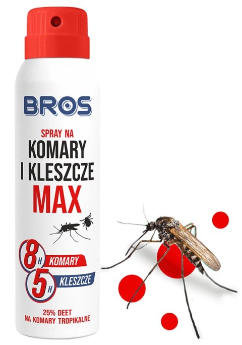 BROS - spray na komary i kleszcze MAX 90ml - 1 szt. BROS - spray na komary i kleszcze MAX 90ml - 1 szt.