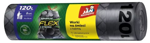 Jan Niezbędny Worki LD Magnum Flex Taśma 120L 8szt. - 1 op. Jan Niezbędny Worki LD Magnum Flex Taśma 120L 8szt. - 1 op.