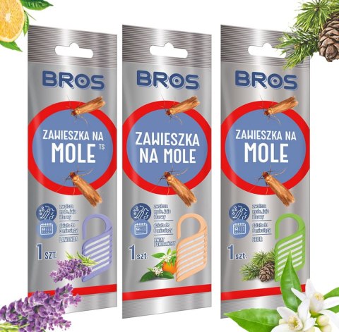 Zestaw 3x BROS zawieszka na mole lawendowa, cedrowa, kwiat pomarańczy Zestaw 3x BROS zawieszka na mole lawendowa, cedrowa, kwiat pomarańczy