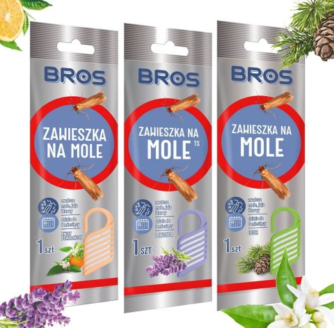 Zestaw 3x BROS zawieszka na mole lawendowa, cedrowa, kwiat pomarańczy Zestaw 3x BROS zawieszka na mole lawendowa, cedrowa, kwiat pomarańczy