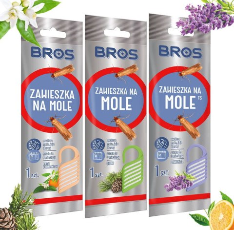 Zestaw 3x BROS zawieszka na mole lawendowa, cedrowa, kwiat pomarańczy Zestaw 3x BROS zawieszka na mole lawendowa, cedrowa, kwiat pomarańczy