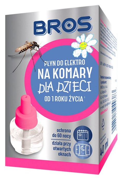 Zestaw BROS - elektro + 2x płyn na komary dla dzieci od 1 roku życia - 60 nocy Zestaw BROS - elektro + 2x płyn na komary dla dzieci od 1 roku życia - 60 nocy