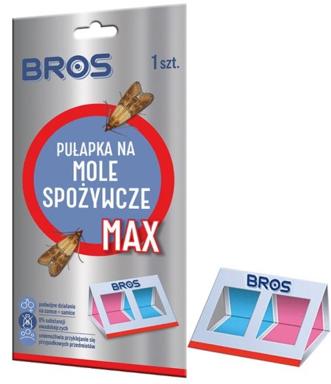 BROS - pułapka na mole spożywcze MAX - na samce i samice - 1 szt. BROS - pułapka na mole spożywcze MAX - na samce i samice - 1 szt.