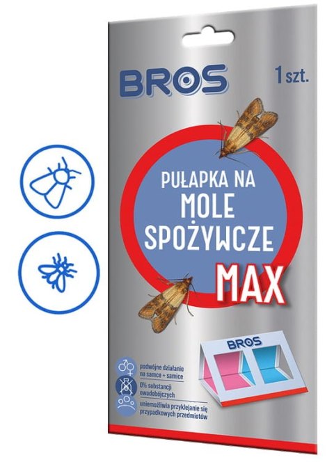 BROS - pułapka na mole spożywcze MAX - na samce i samice - 1 szt. BROS - pułapka na mole spożywcze MAX - na samce i samice - 1 szt.