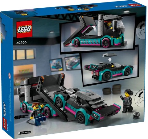 60406 - LEGO City - Samochód wyścigowy i laweta 60406 - LEGO City - Samochód wyścigowy i laweta