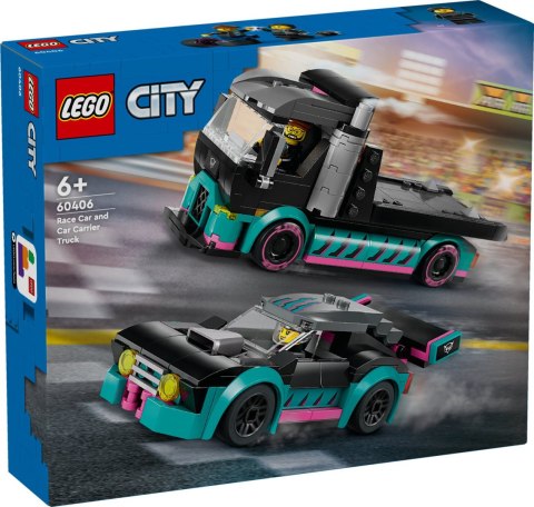 60406 - LEGO City - Samochód wyścigowy i laweta 60406 - LEGO City - Samochód wyścigowy i laweta