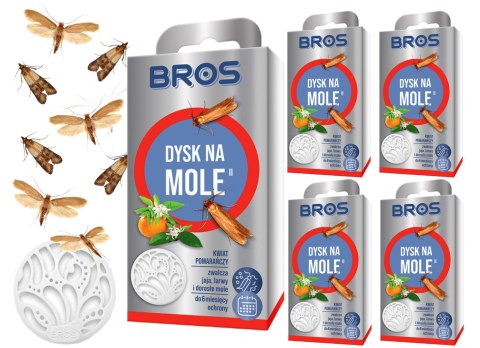 BROS - dysk na mole kwiat pomarańczy - 5 szt. BROS - dysk na mole kwiat pomarańczy - 5 szt.