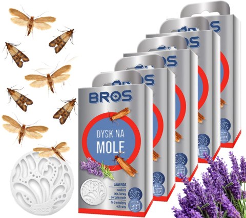 BROS - dysk na mole lawenda - 5 szt. BROS - dysk na mole lawenda - 5 szt.