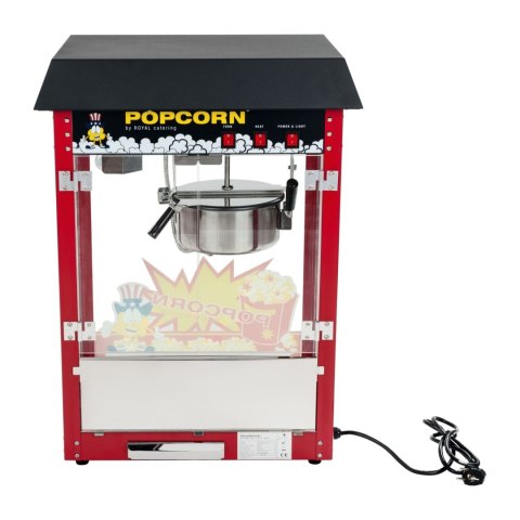 Barowa maszyna do popcornu z czarnym daszkiem Barowa maszyna do popcornu z czarnym daszkiem