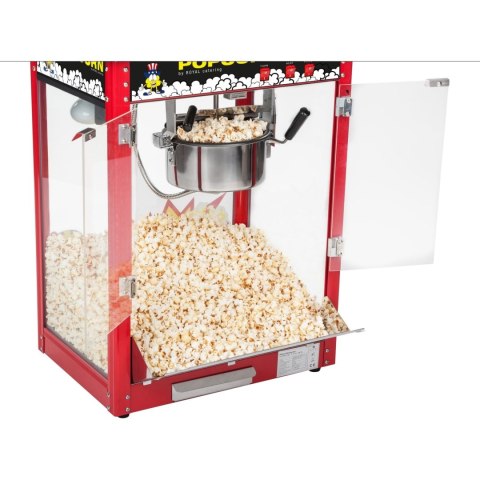 Barowa maszyna do popcornu z czerwonym daszkiem Barowa maszyna do popcornu z czerwonym daszkiem