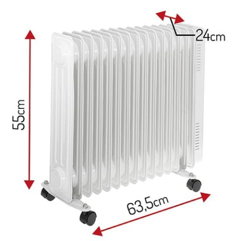 Grzejnik Olejowy (15 żeberek) 2500W ADLER AD 7819 Grzejnik Olejowy (15 żeberek) 2500W ADLER AD 7819