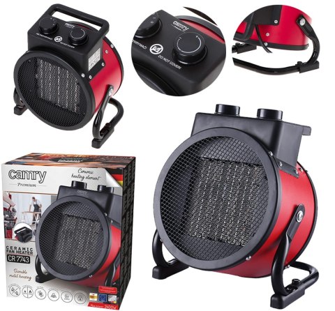 Nagrzewnica Ceramiczna 2400W CAMRY CR 7743 Nagrzewnica Ceramiczna 2400W CAMRY CR 7743