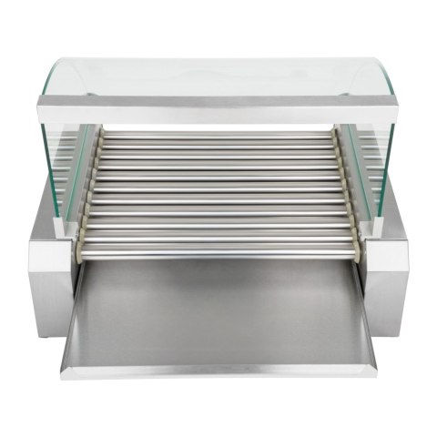 Grill rolkowy z pokrywą roller grill podgrzewacz do parówek 11 rolek Grill rolkowy z pokrywą roller grill podgrzewacz do parówek 11 rolek