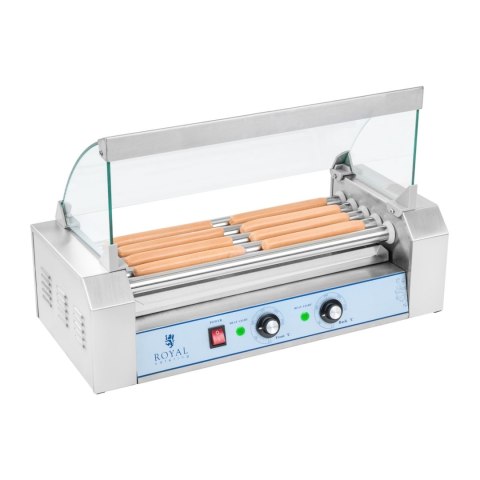 Grill rolkowy z pokrywą roller grill podgrzewacz do parówek 5 rolek Grill rolkowy z pokrywą roller grill podgrzewacz do parówek 5 rolek