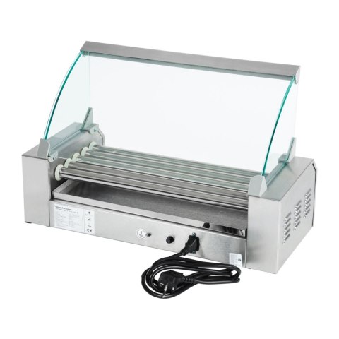 Grill rolkowy z pokrywą roller grill podgrzewacz do parówek 5 rolek Grill rolkowy z pokrywą roller grill podgrzewacz do parówek 5 rolek