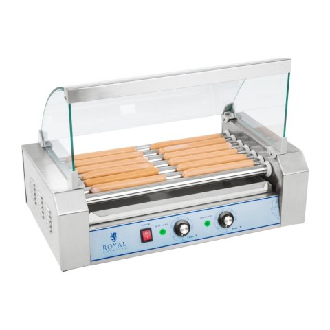 Grill rolkowy z pokrywą roller grill podgrzewacz do parówek 7 rolek Grill rolkowy z pokrywą roller grill podgrzewacz do parówek 7 rolek