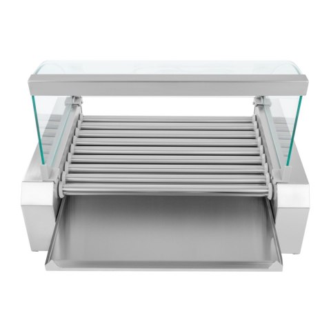 Grill rolkowy z pokrywą roller grill podgrzewacz do parówek 9 rolek Grill rolkowy z pokrywą roller grill podgrzewacz do parówek 9 rolek