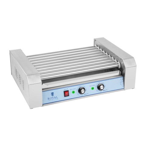 Grill rolkowy z pokrywą roller grill podgrzewacz do parówek 9 rolek Grill rolkowy z pokrywą roller grill podgrzewacz do parówek 9 rolek