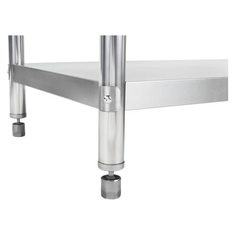 Stół do kuchni blat roboczy ze stali nierdzewnej z rantem i dolną półką 100x60cm Stół do kuchni blat roboczy ze stali nierdzewnej z rantem i dolną półką 100x60cm