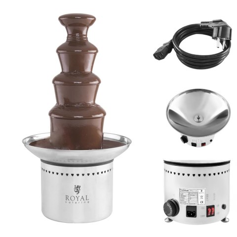 Fontanna do FONDUE z czekolady stalowa 4 piętra 230W Fontanna do FONDUE z czekolady stalowa 4 piętra 230W