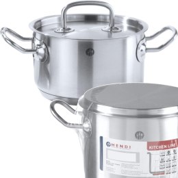 Garnek niski Kitchen Line z pokrywką 4,9 l śr. 240 x 110 h - Hendi 836026