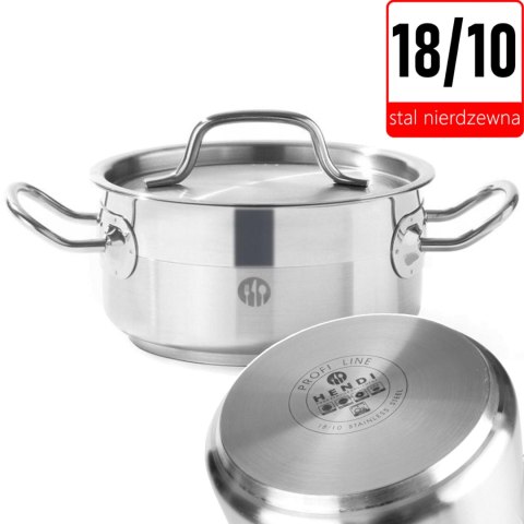 Garnek niski Profi Line z pokrywką 7,5 l śr. 280 x 120 h - Hendi 830505 Garnek niski Profi Line z pokrywką 7,5 l śr. 280 x 120 h - Hendi 830505