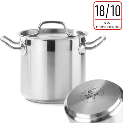 Garnek wysoki Profi Line z pokrywką dno Sandwich 37 l śr. 360 x 360 h - Hendi 832707 Garnek wysoki Profi Line z pokrywką dno Sandwich 37 l śr. 360 x 360 h - Hendi 832707
