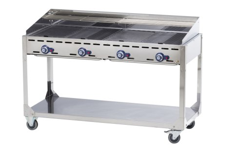 Grill gazowy "Green Fire" 4 palniki 22kW mobilny - Hendi 149614 Grill gazowy "Green Fire" 4 palniki 22kW mobilny - Hendi 149614