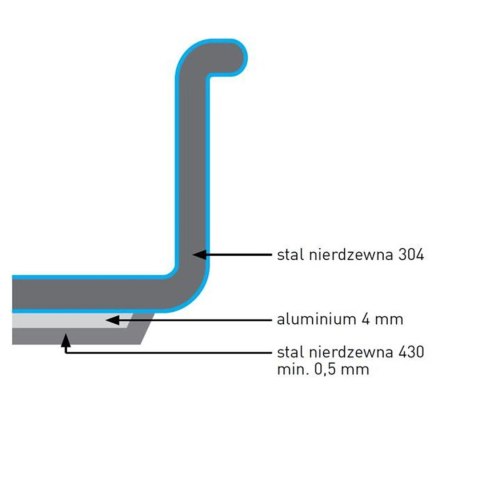 Rondel Kitchen Line do smażenia bez pokrywki 1,6 L śr. 200 mm - Hendi 839409 Rondel Kitchen Line do smażenia bez pokrywki 1,6 L śr. 200 mm - Hendi 839409