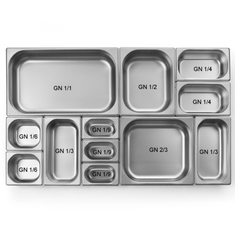 Pojemnik GN 1/9 wys. 65 mm ze stali nierdzewnej - Hendi 800720 Pojemnik GN 1/9 wys. 65 mm ze stali nierdzewnej - Hendi 800720