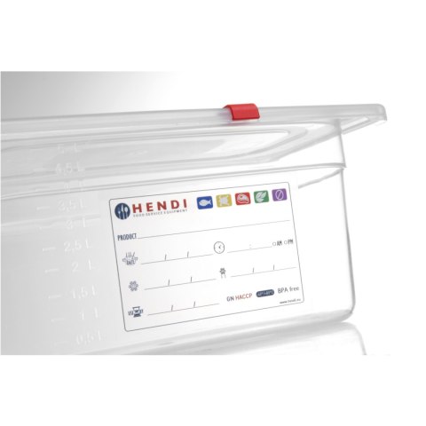 Pojemnik z polipropylenu GN 1/3 wys. 100 mm - Hendi 880272 Pojemnik z polipropylenu GN 1/3 wys. 100 mm - Hendi 880272