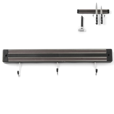 Listwa magnetyczna na noże z haczykami dł. 300 mm - Hendi 820209 Listwa magnetyczna na noże z haczykami dł. 300 mm - Hendi 820209