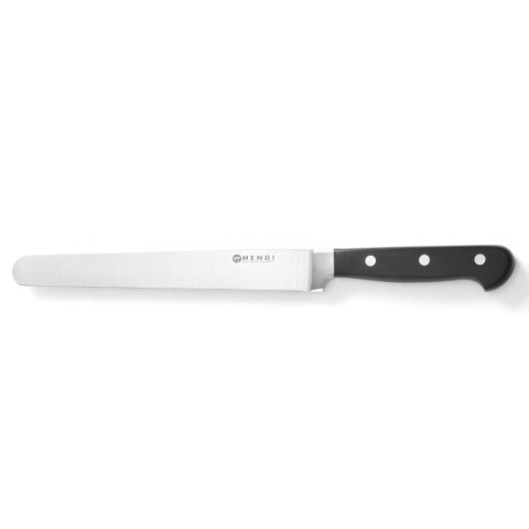 Profesjonalny nóż do szynki i łososia kuty ze stali Kitchen Line 215 mm - Hendi 781326 Profesjonalny nóż do szynki i łososia kuty ze stali Kitchen Line 215 mm - Hendi 781326