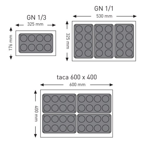 Foremki silikonowe nieprzywierające do pieczenia do 260C MINI-MUFFINS 176x300mm GN1/3 - Hendi 676905 Foremki silikonowe nieprzywierające do pieczenia do 260C MINI-MUFFINS 176x300mm GN1/3 - Hendi 676905